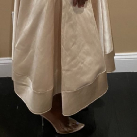 Brand New Double Layer A-Line Satin Dress - Picture 9 of 9